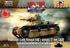 French Tank Renault R40 with a 37mm SA38 Cannon (Plastic model)