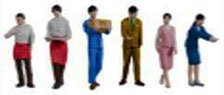 3D Full Color Output 1/150 Diorama Figure Business (1) 6B (6 Pieces) (Model Train)