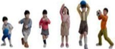 3D Full Color Output 1/150 Diorama Figure Elementary School Student 6F (6 Pieces) (Model Train)