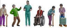 3D Full Color Output 1/150 Diorama Figure Care 6G (6 Pieces) (Model Train)
