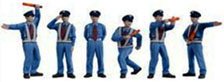 3D Full Color Output 1/150 Diorama Figure Security Guard 6J (6 Pieces) (Model Train)