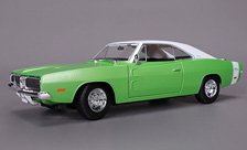 1969 Dodge Charger R/T Green / White (Diecast Car)