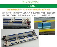 East Japan Railway General-Purpose Seat Sheet vol.01 (for Series E231) (Model Train)