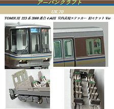 TOMIX用 223系2000番台4両用室内表現ステッカー旧モケット (鉄道模型)