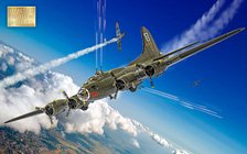 B-17F フライングフォートレス ロイヤルフラッシュ 第8空軍 ロバート・ロージー・ローゼンタール中尉 (完成品飛行機)