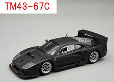 フェラーリ F40 LM プレスバージョン 1996 マットブラック w/エンケイ シルバーホイール (ミニカー)