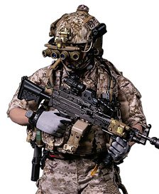ダムトイ 1/6 DEVGRU オペレーション・ネプチューン・スピア ジェロニモ MK46 MOD1 ガナー (ドール)