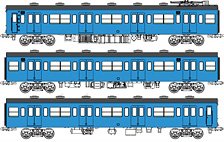 16番(HO) 国鉄103系低運転台・非ユニット窓・非冷房車、青22号動力なし増結3両セットG (動力なし) (増結・3両セット) (鉄道模型)
