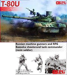 Russian T-80U Main Battle Tank w/figure (Plastic model)