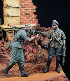 WWII ドイツ 武装親衛隊 下士官/MG34機関銃手セット 1944-45(2体入) (プラモデル)