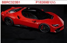 Ferrari 296 Speciale Rosso Corsa with black roof (without Case) (Diecast Car)