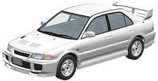 CE9A Lancer GSR Evolution III 1995 Scortia White (Model Car)