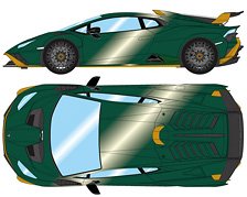 Lamborghini Huracan STO 2021 ヴェルデハイドラ / ゴールド (ミニカー)