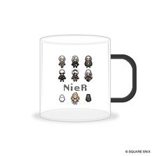 Nier Series Glass Mug Cup Pixel Art Ver. (Anime Toy)