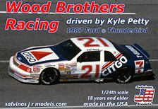 Kyle Petty #21 Wood Brothers 1987 Ford Thunderbird Citgo (Model Car)
