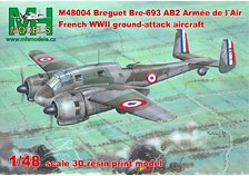 Breguet Bre.693AB2 Armee de l`Air French WWII Ground-attack aircraft (Plastic model)