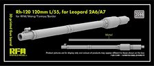 レオパルト 2A6/A7用Rh-120 120mm L/55 3D プリンター製砲身 (ライフィールド/モン/タミヤ/ボーダー用) (プラモデル)