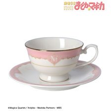 Puella Magi Madoka Magica Madoka Kaname Initial Motif Pattern Cup & Saucer (Anime Toy)