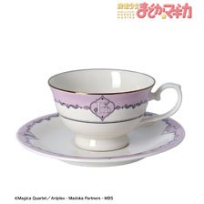 Puella Magi Madoka Magica Homura Akemi Initial Motif Pattern Cup & Saucer (Anime Toy)