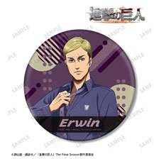 Attack on Titan [Especially Illustrated] Erwin Retro Style Fashion Ver. Big Can Badge (Anime Toy)