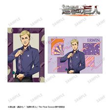 Attack on Titan [Especially Illustrated] Erwin Retro Style Fashion Ver. Post Card (Set of 2) (Anime Toy)