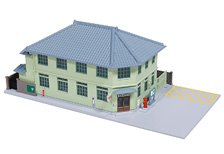 DioTown Local Post Office, Light Green (Model Train)