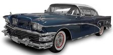 Buick Limited Riviera Coupe 1958 Glacia White / Dark Turquoise (Diecast Car)