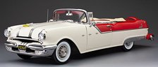 Pontiac Star Chief Open Convertible 1955 Bolero Red / Castle Gray (Diecast Car)