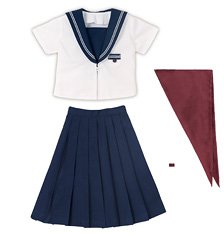 AZO2 Kina Kazuharu School Uniform Collection [Kazuharu Seishin Girls` Gakuen Summer Uniform set] (White x Bordeaux) (Fashion Doll)