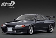 INITIAL D Nissan Skyline GT-R (BNR32) Gun Metallic (Diecast Car)