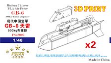 Modern Chinese PLA Air Force GB-6 500KG Aerial Dispenser with Pylons (2 set) 3D Print (Plastic model)