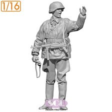 WWII German Field Artillery Commander (Plastic model)