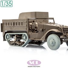 WWII America M3A1 Wheels & Track (for TAMIYA) (Plastic model)