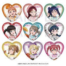 ラブライブ！サンシャイン!! トレーディングハート缶バッジ (9個セット) (キャラクターグッズ)