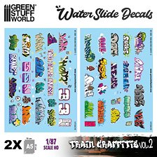 Waterslide Decals Model railway graffiti decals 1:87 HO (Set-2) (Material)