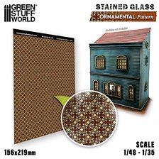Ornamental Pattern Stained Glass (Material)