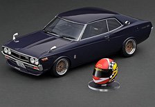 Nissan Laurel 2000SGX (C130) Purple LED Ver. With Mr.Sata`s Helmet (ミニカー)