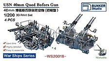 USN 40mm Quad Bofors Gun (Plastic model)