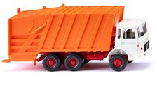 (HO) Garbage refuse truck - white/communal orange (Model Train)
