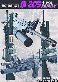 現用 アメリカ M203グレネードランチャーセット(4丁入) (プラモデル)