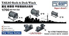 日本海軍 高雄型用絡車 & 巻上げ機セット (プラモデル)