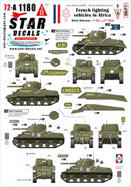 French M4A4 Sherman. French fighting vehicles in Africa # 5. 1er RC, 2eme RCA. (Plastic model)