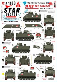 US M113 in Vietnam # 1. 17th Cavalry M113A1 ACAV. Troop B, E, F, H. (Plastic model)