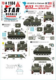 US M113 in Vietnam # 2. 1 Bn / 50th (Mech) Infantry M113A1 ACAV. (Plastic model)