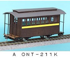 (Oナロー) 16.5mmゲージ 1/48 軽便2軸客車A 組立キット (組み立てキット (鉄道模型)