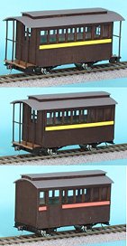 (Oナロー) 16.5mmゲージ 1/48 軽便2軸客車 (3種類セット) 組立キット (3両組み立てキット) (鉄道模型)
