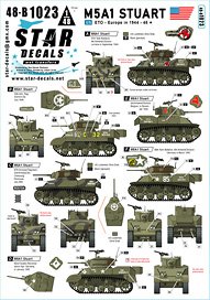 WWII アメリカ ヨーロッパ戦線のM5A1スチュアート 1944-45年 (プラモデル)