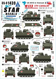 現用 ベトナム戦争のM113＃1 第17騎兵連隊のM113A1 ACAV B/E/F/H中隊 (デカール)