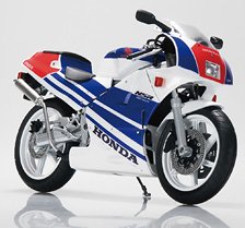 Honda NSR250R `89 ロスホワイト×テラブルー (ミニカー)