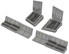 P-40N Gun Bays (6 guns) PRINT (for Eduard) (Plastic model)